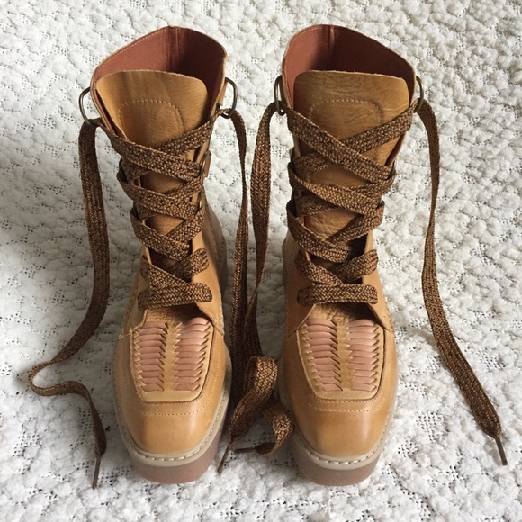 Free People Shoes - NWOT Free People Leather Huarache Lace up Boot, 6